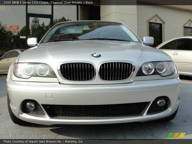 Titanium Silver Metallic / Black 2005 BMW 3 Series 330i Coupe