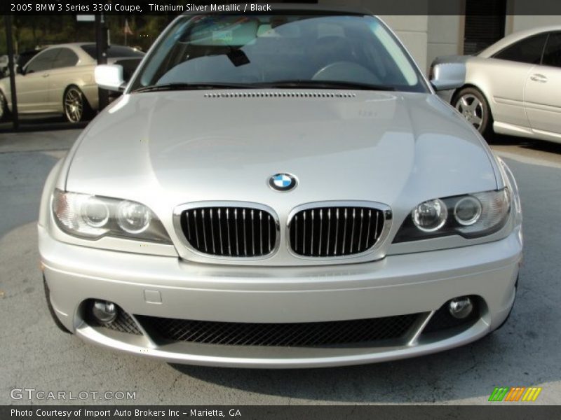 Titanium Silver Metallic / Black 2005 BMW 3 Series 330i Coupe