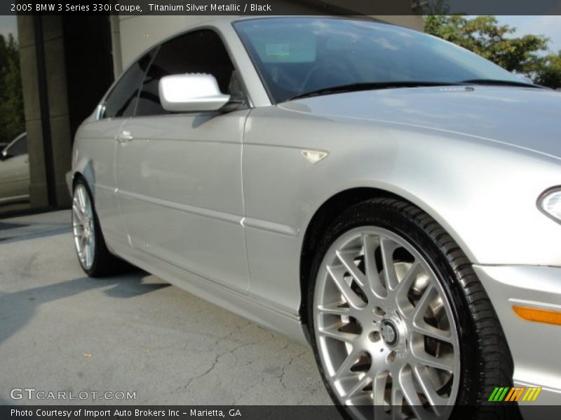 Titanium Silver Metallic / Black 2005 BMW 3 Series 330i Coupe