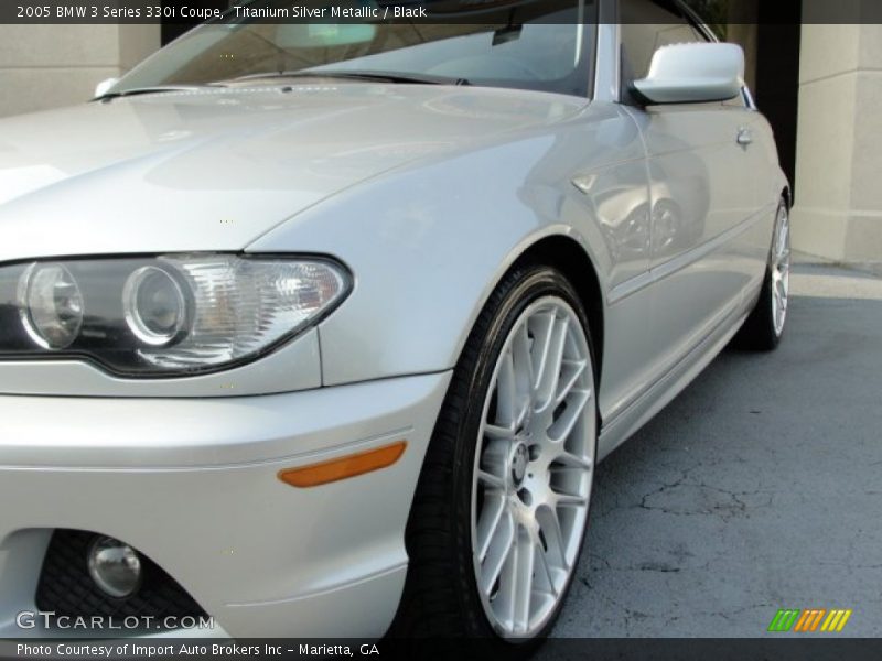 Titanium Silver Metallic / Black 2005 BMW 3 Series 330i Coupe