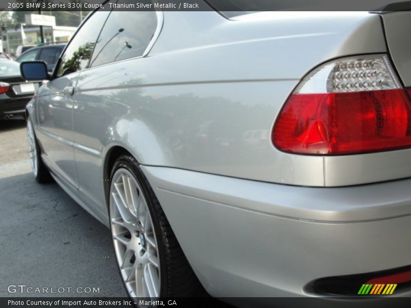 Titanium Silver Metallic / Black 2005 BMW 3 Series 330i Coupe