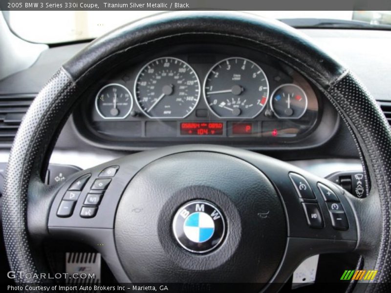 Titanium Silver Metallic / Black 2005 BMW 3 Series 330i Coupe