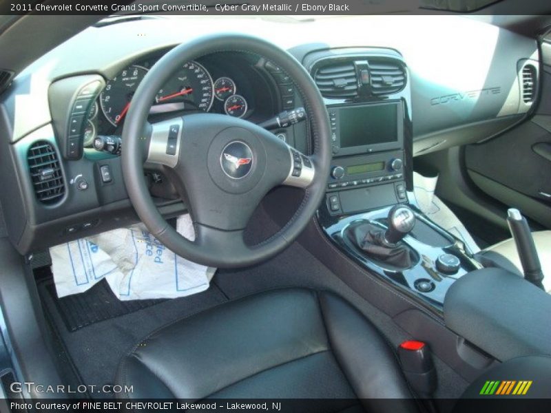 Ebony Black Interior - 2011 Corvette Grand Sport Convertible 