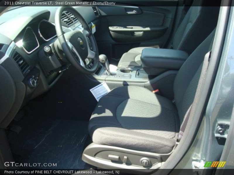Steel Green Metallic / Ebony/Ebony 2011 Chevrolet Traverse LT
