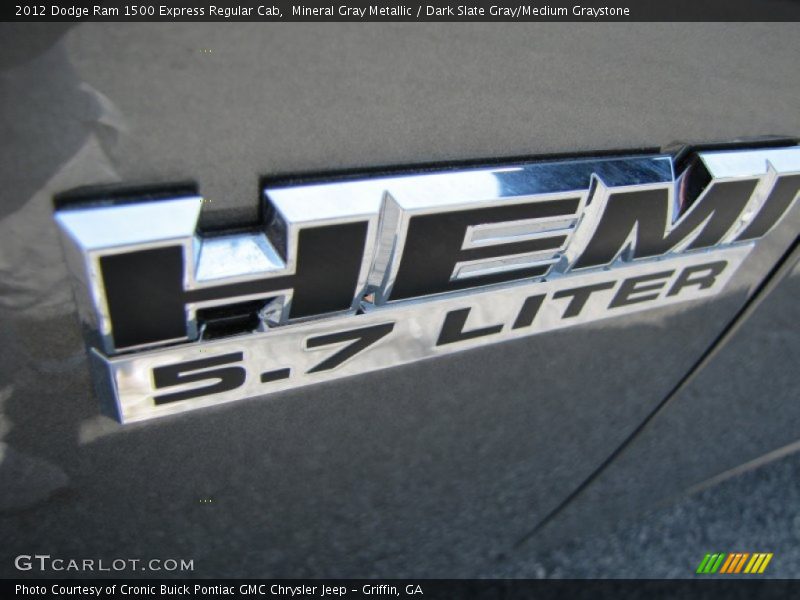 Mineral Gray Metallic / Dark Slate Gray/Medium Graystone 2012 Dodge Ram 1500 Express Regular Cab