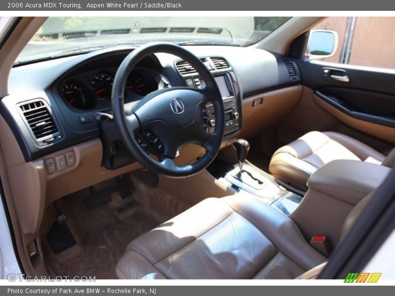 Aspen White Pearl / Saddle/Black 2006 Acura MDX Touring