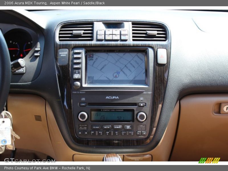Aspen White Pearl / Saddle/Black 2006 Acura MDX Touring
