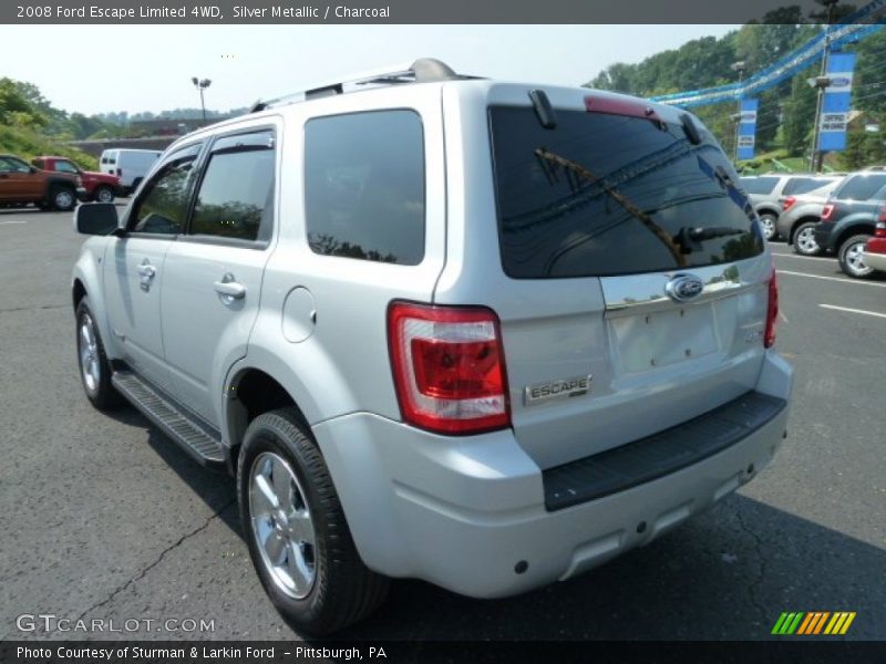 Silver Metallic / Charcoal 2008 Ford Escape Limited 4WD