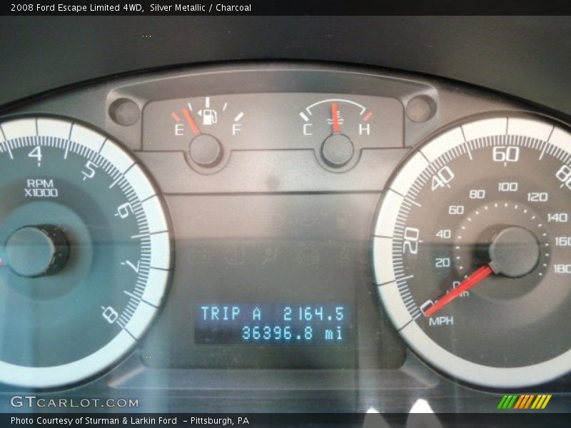 Silver Metallic / Charcoal 2008 Ford Escape Limited 4WD