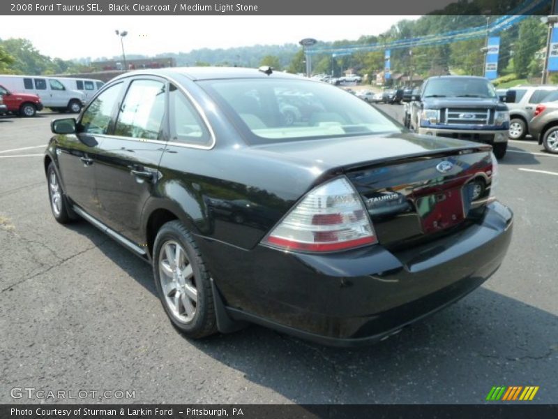 Black Clearcoat / Medium Light Stone 2008 Ford Taurus SEL