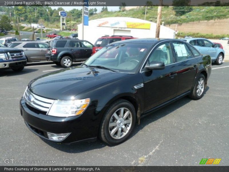 Black Clearcoat / Medium Light Stone 2008 Ford Taurus SEL