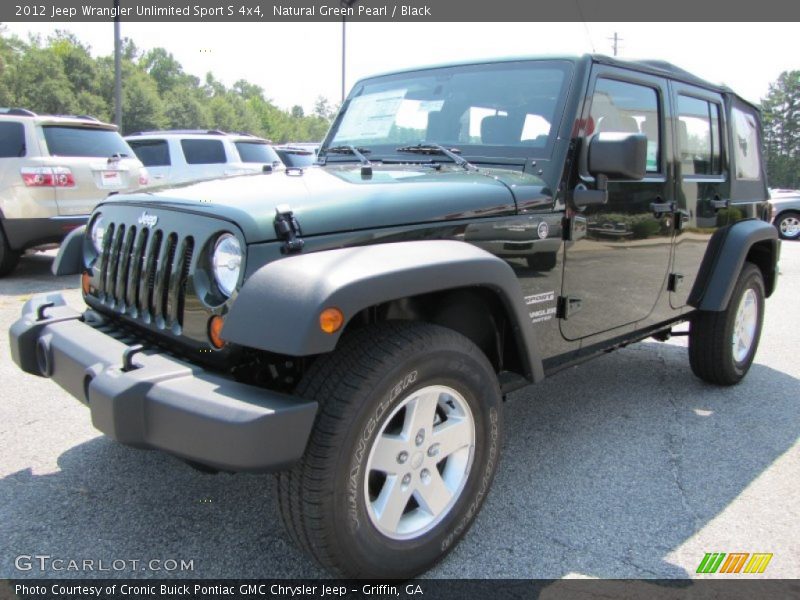 Natural Green Pearl / Black 2012 Jeep Wrangler Unlimited Sport S 4x4