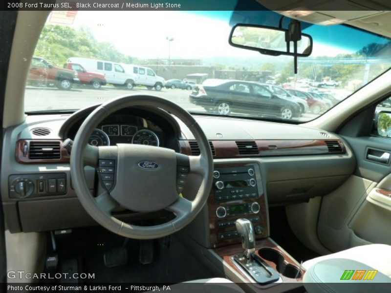 Black Clearcoat / Medium Light Stone 2008 Ford Taurus SEL