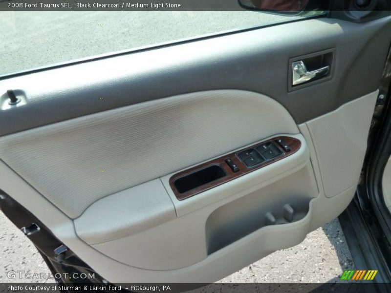 Black Clearcoat / Medium Light Stone 2008 Ford Taurus SEL