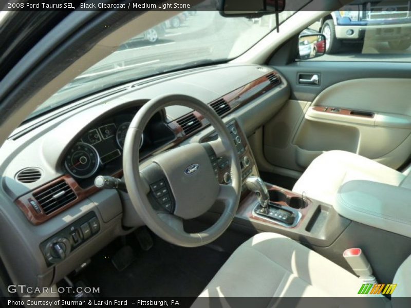 Black Clearcoat / Medium Light Stone 2008 Ford Taurus SEL