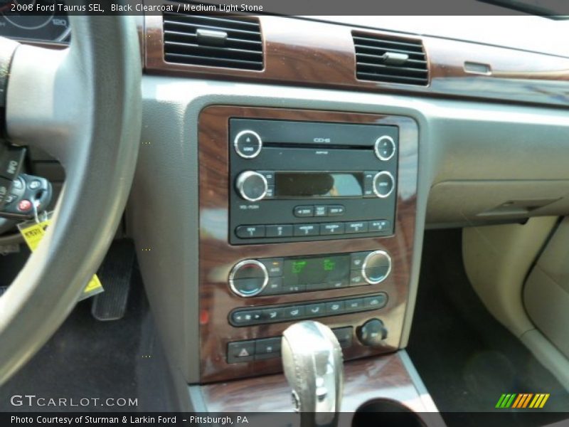 Black Clearcoat / Medium Light Stone 2008 Ford Taurus SEL