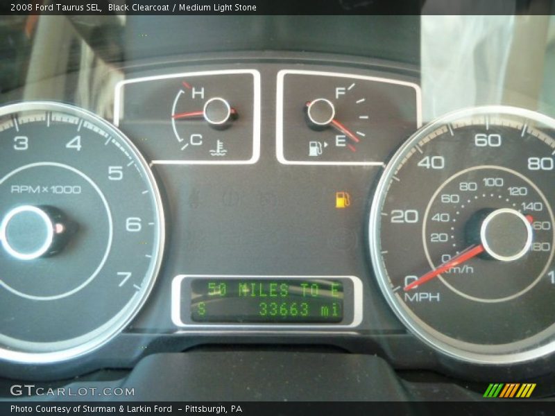 Black Clearcoat / Medium Light Stone 2008 Ford Taurus SEL