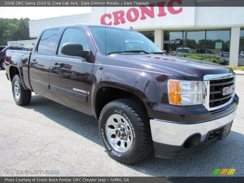 Dark Crimson Metallic / Dark Titanium 2008 GMC Sierra 1500 SL Crew Cab 4x4