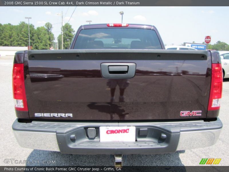 Dark Crimson Metallic / Dark Titanium 2008 GMC Sierra 1500 SL Crew Cab 4x4