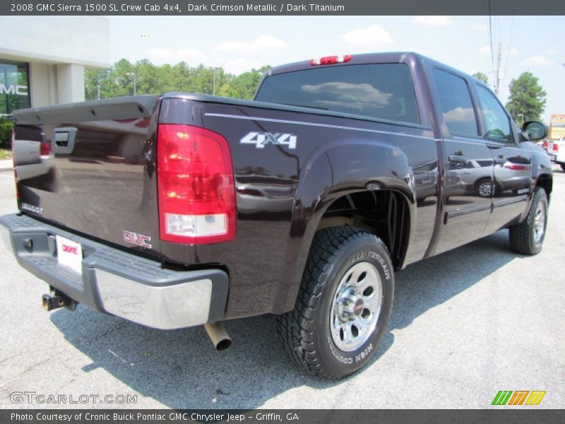 Dark Crimson Metallic / Dark Titanium 2008 GMC Sierra 1500 SL Crew Cab 4x4