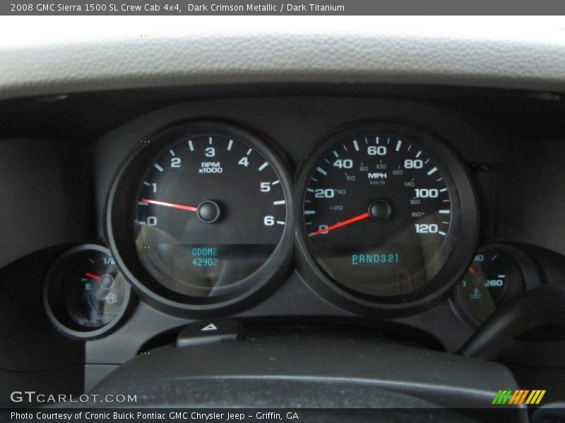 Dark Crimson Metallic / Dark Titanium 2008 GMC Sierra 1500 SL Crew Cab 4x4