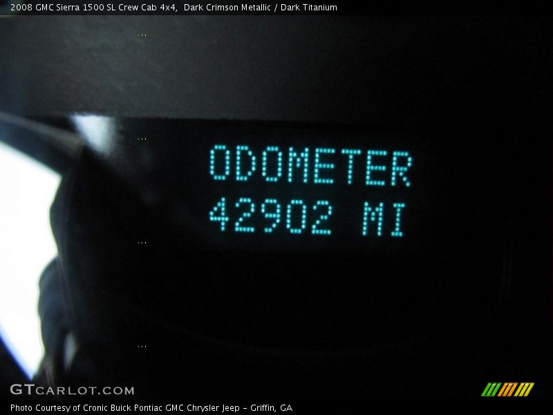 Dark Crimson Metallic / Dark Titanium 2008 GMC Sierra 1500 SL Crew Cab 4x4