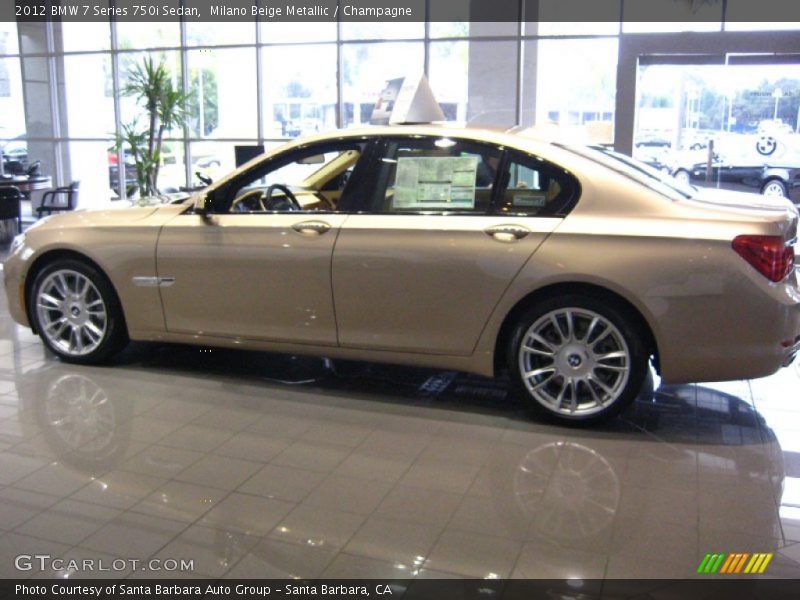 Milano Beige Metallic / Champagne 2012 BMW 7 Series 750i Sedan