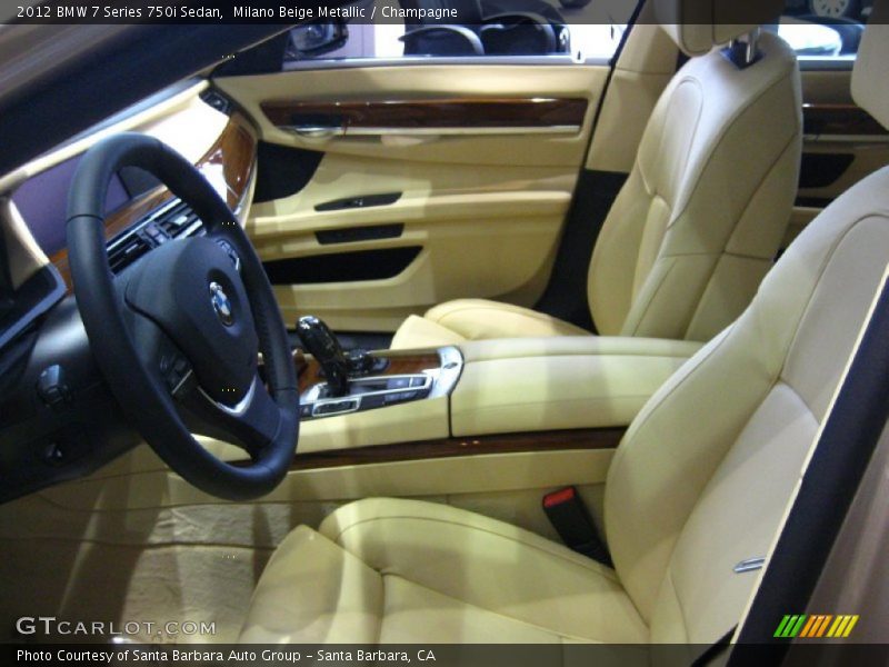 Milano Beige Metallic / Champagne 2012 BMW 7 Series 750i Sedan