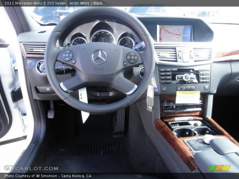 Arctic White / Black 2011 Mercedes-Benz E 350 Sedan