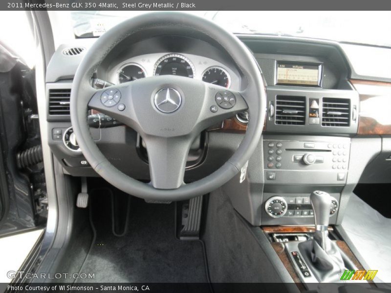 Steel Grey Metallic / Black 2011 Mercedes-Benz GLK 350 4Matic