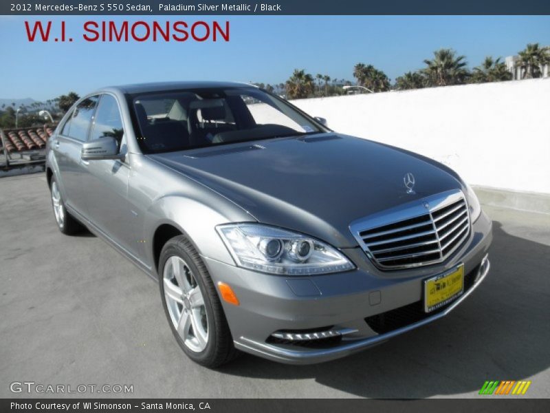Paladium Silver Metallic / Black 2012 Mercedes-Benz S 550 Sedan