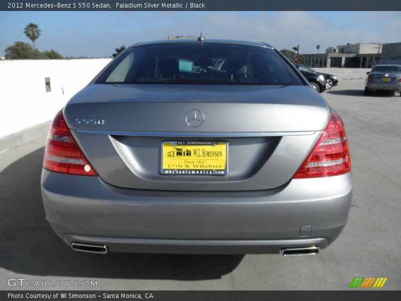 Paladium Silver Metallic / Black 2012 Mercedes-Benz S 550 Sedan