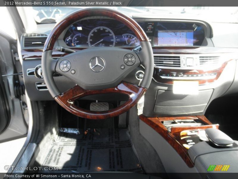 Paladium Silver Metallic / Black 2012 Mercedes-Benz S 550 Sedan