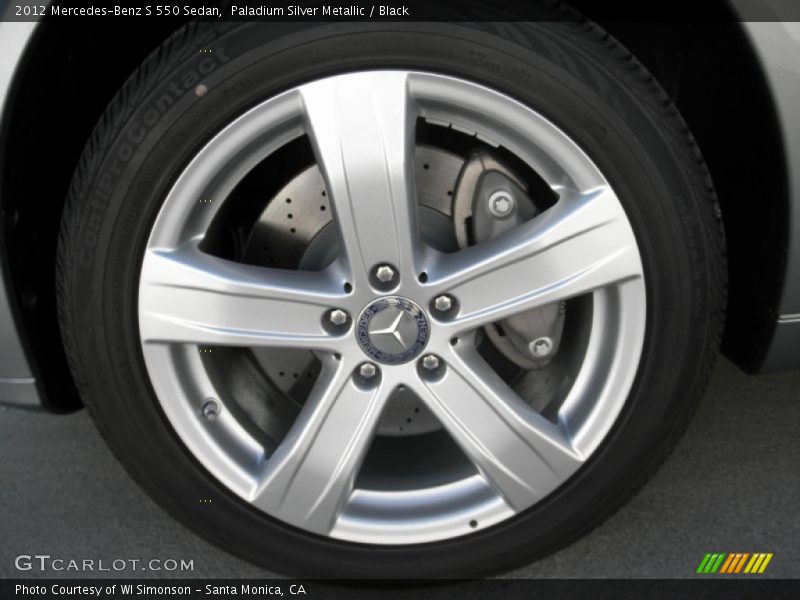 Paladium Silver Metallic / Black 2012 Mercedes-Benz S 550 Sedan