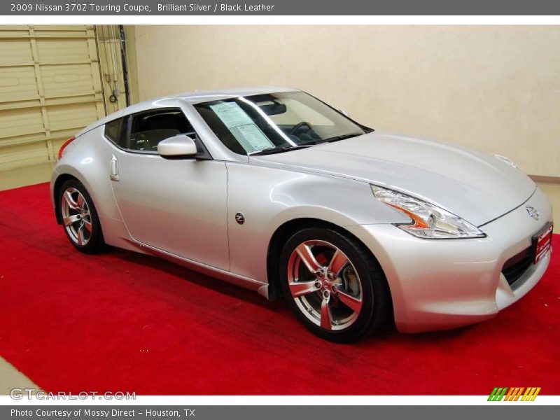Brilliant Silver / Black Leather 2009 Nissan 370Z Touring Coupe