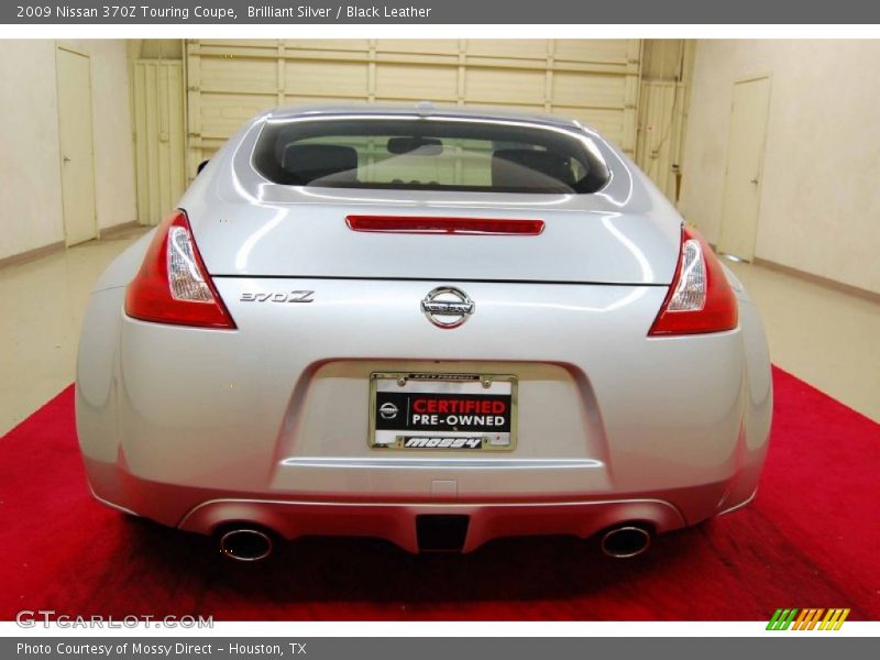 Brilliant Silver / Black Leather 2009 Nissan 370Z Touring Coupe