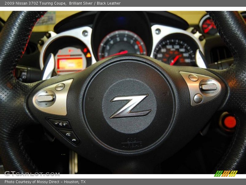 Brilliant Silver / Black Leather 2009 Nissan 370Z Touring Coupe