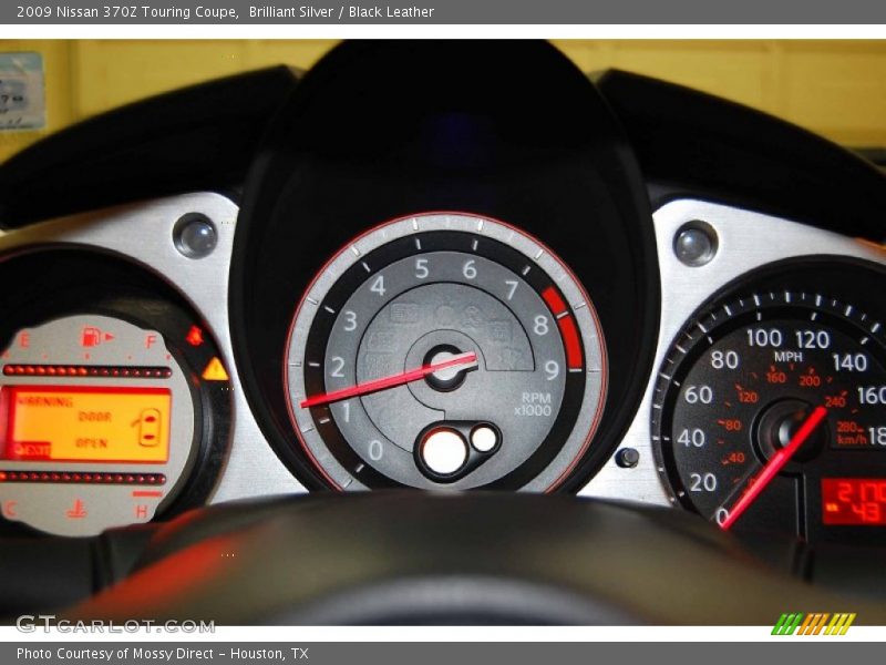 Brilliant Silver / Black Leather 2009 Nissan 370Z Touring Coupe