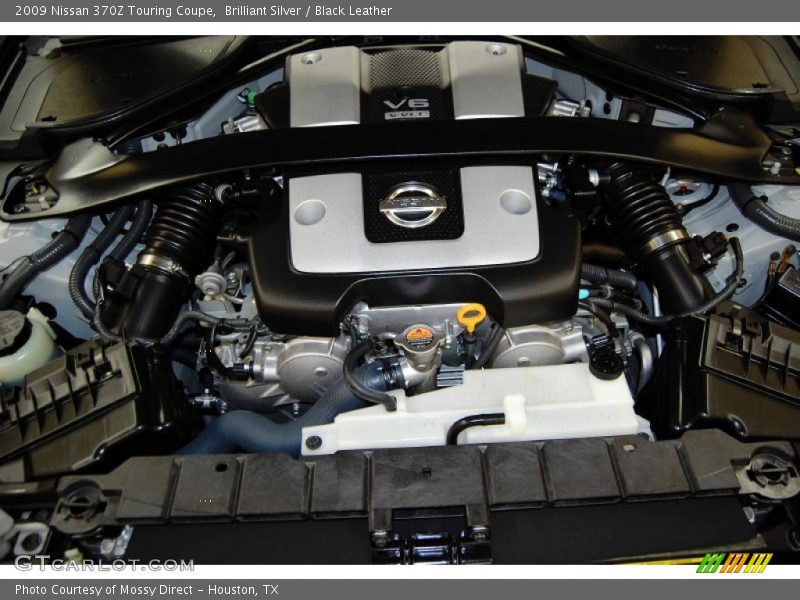 Brilliant Silver / Black Leather 2009 Nissan 370Z Touring Coupe