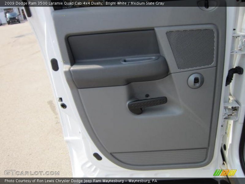 Bright White / Medium Slate Gray 2009 Dodge Ram 3500 Laramie Quad Cab 4x4 Dually