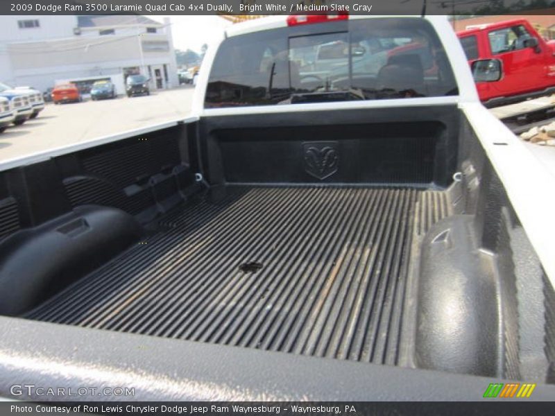 Bright White / Medium Slate Gray 2009 Dodge Ram 3500 Laramie Quad Cab 4x4 Dually