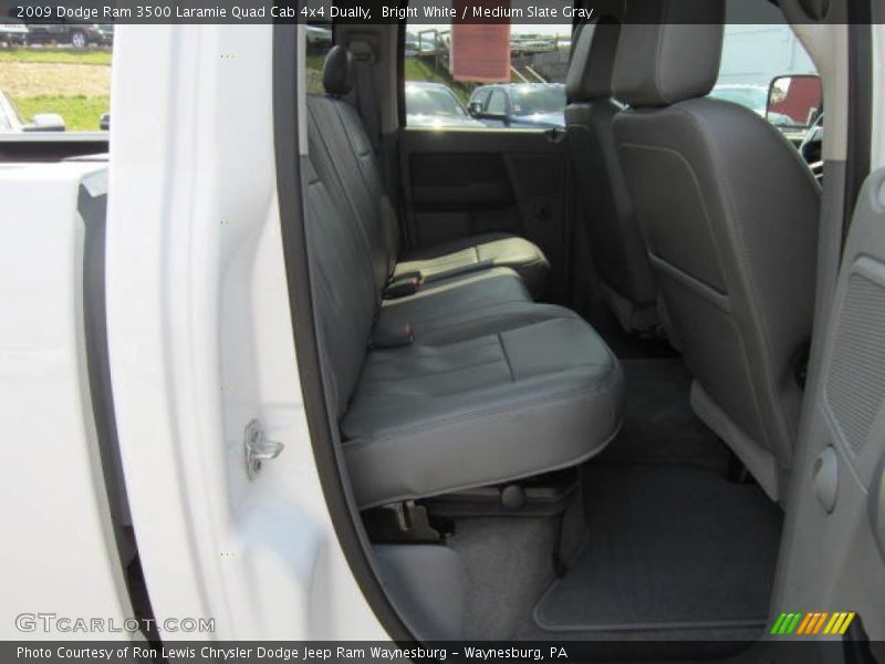Bright White / Medium Slate Gray 2009 Dodge Ram 3500 Laramie Quad Cab 4x4 Dually