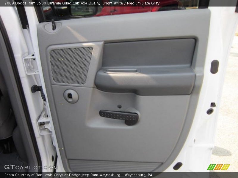 Bright White / Medium Slate Gray 2009 Dodge Ram 3500 Laramie Quad Cab 4x4 Dually