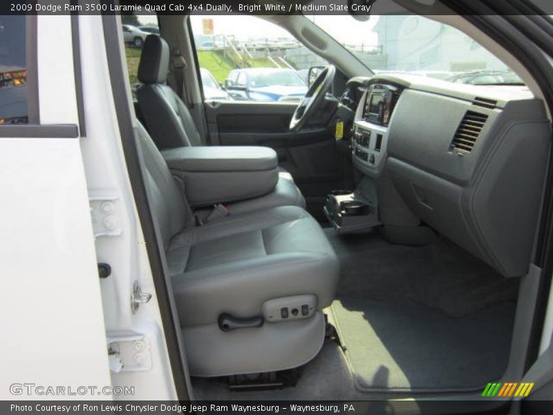 Bright White / Medium Slate Gray 2009 Dodge Ram 3500 Laramie Quad Cab 4x4 Dually