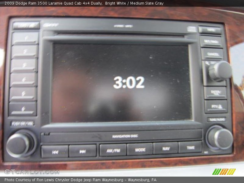 Bright White / Medium Slate Gray 2009 Dodge Ram 3500 Laramie Quad Cab 4x4 Dually