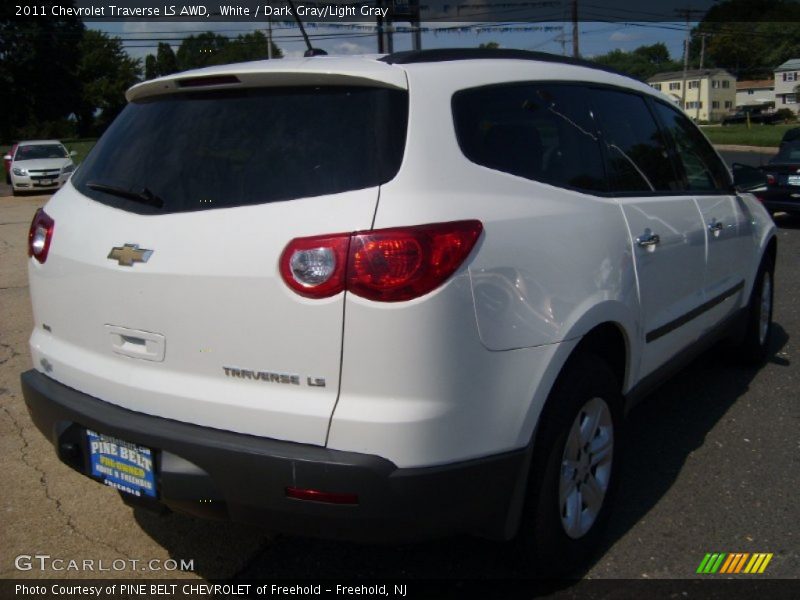 White / Dark Gray/Light Gray 2011 Chevrolet Traverse LS AWD