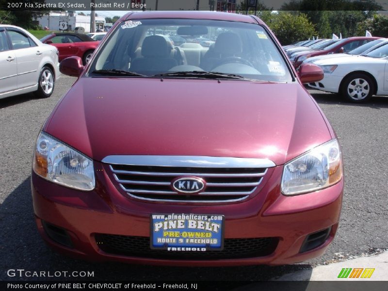 Radiant Red / Beige 2007 Kia Spectra EX Sedan