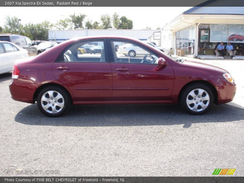 Radiant Red / Beige 2007 Kia Spectra EX Sedan