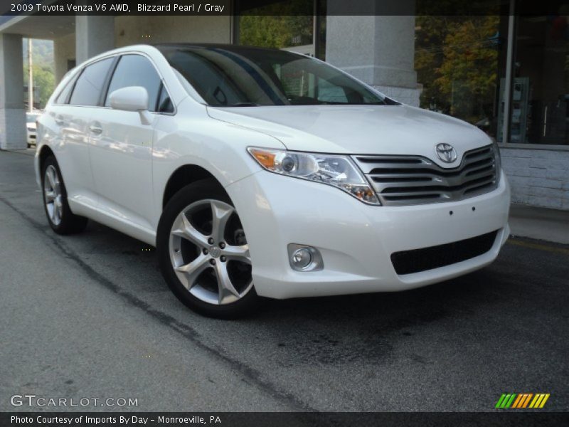 Blizzard Pearl / Gray 2009 Toyota Venza V6 AWD