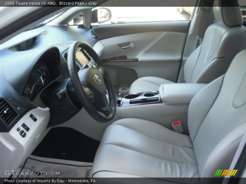 Blizzard Pearl / Gray 2009 Toyota Venza V6 AWD
